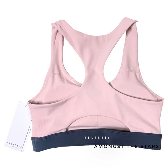 All Fenix Three Stone Pink White Grey Colorblock Sports Bra - Picture 7 of 9